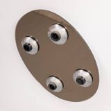 Applique plafonnier vintage années 60 en verre 4 lumieres design italien