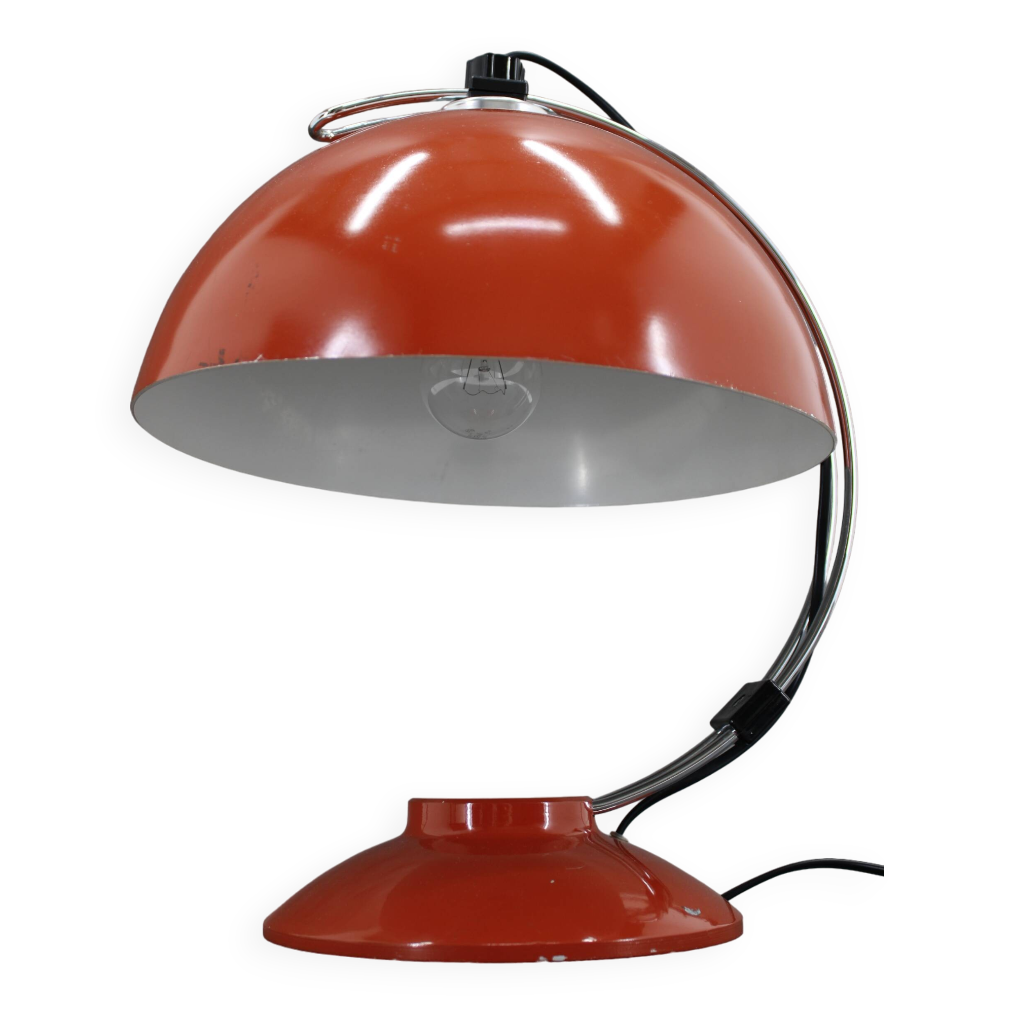 1970s Red Table Lamp ,Czechoslovakia