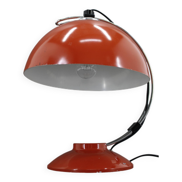 Lampe de table rouge des années 1970, Tchécoslovaquie