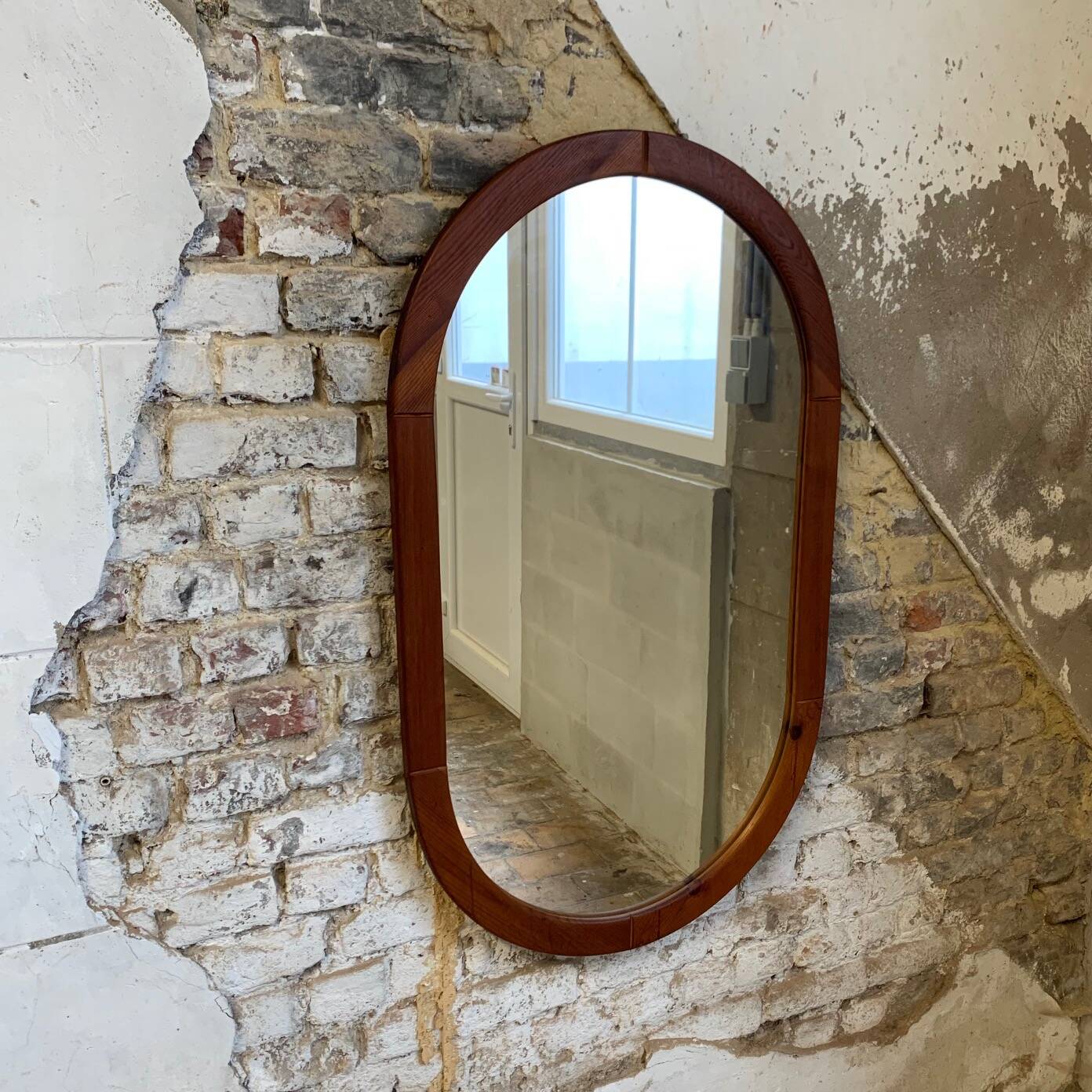 Vintage Ikea mirror from 1978 in solid pine