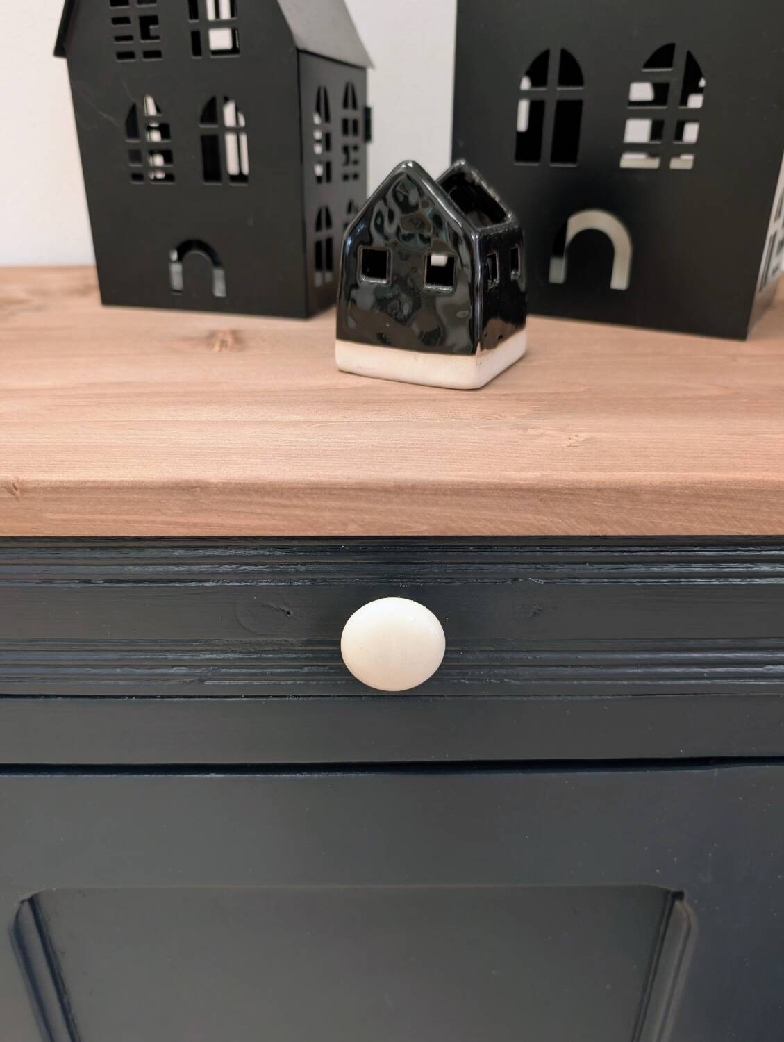 Midnight gray Parisian sideboard