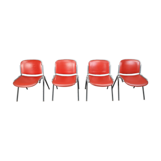 Vintage italian stackable dining chairs, 1970s