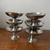 Set of 6 stainless steel bowls