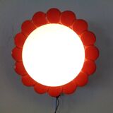 Pop Art Studio Ceramic & Glass Flower Wall Lamps, Germany, 1960s, Set of 2