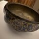 Orientalist Bowl with Hand-Painted Midnight Blue and Gold Floral Decor
