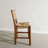 Chaises de salle à manger françaises en bois « N 19 » du milieu du siècle par Charlotte Perriand, années 1950