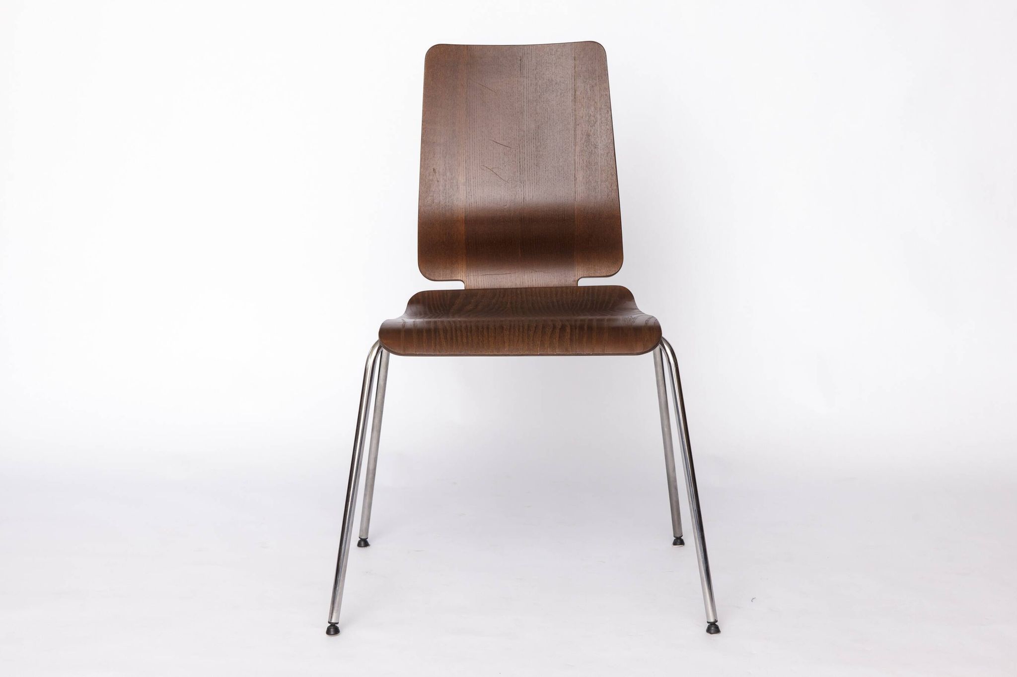 Chaise Gilbert IKEA – Chaise de salle à manger empilable vintage des années 1990, contreplaqué de teck