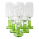 Set of 6 Limoncino Sherry Glasses / Green Sorbetto Stemware /Bormioli Rocco
