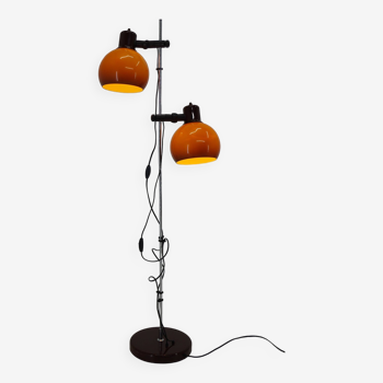 Lampadaire orange vintage, Hongrie, 1970