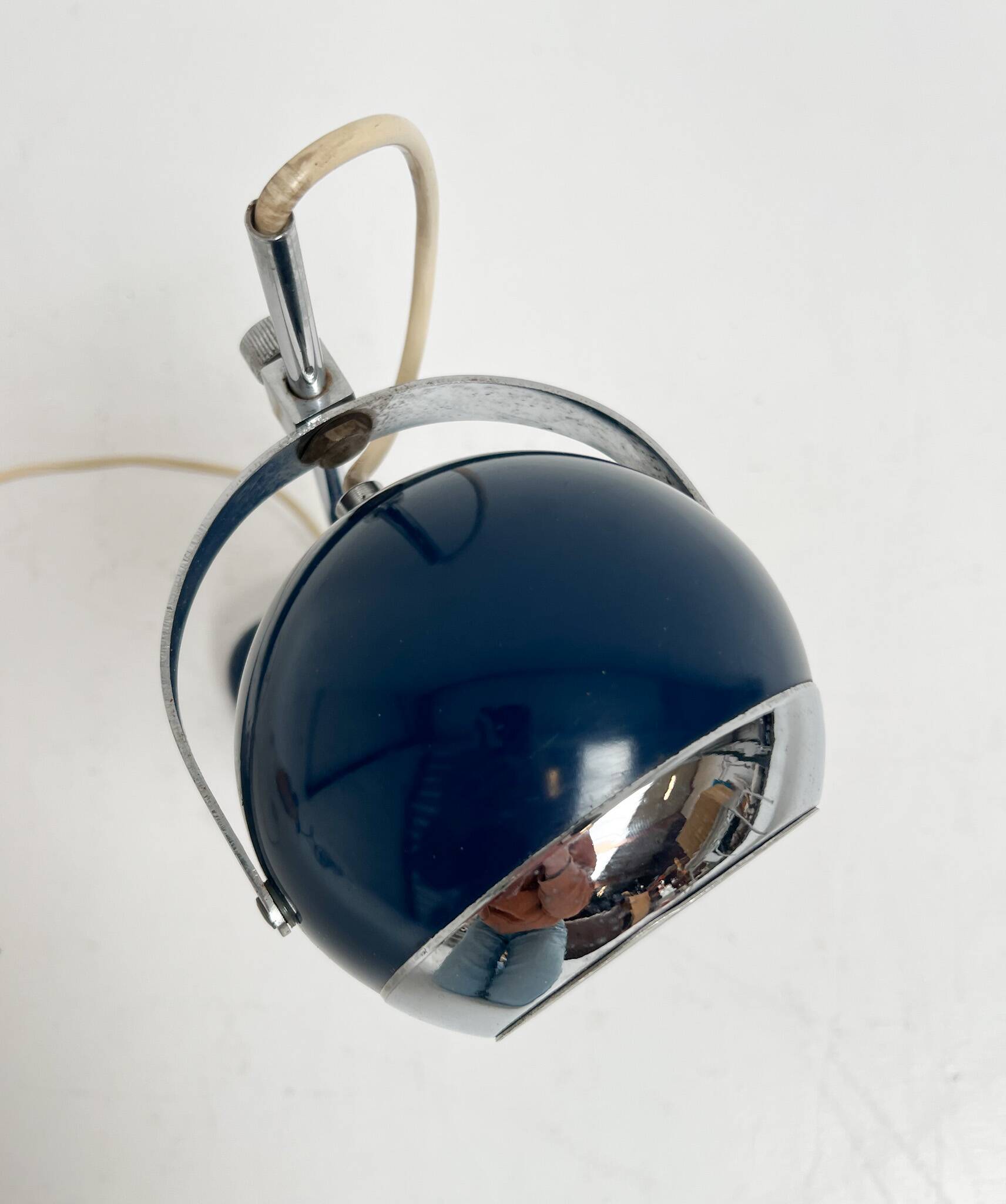Lampe de table bleue Space Age, années 1960