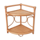 Rattan corner shelf