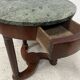 Round Empire-style side table in mahogany and veneer, 20th century