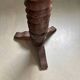 Brutalist hand-carved wooden pedestal, France