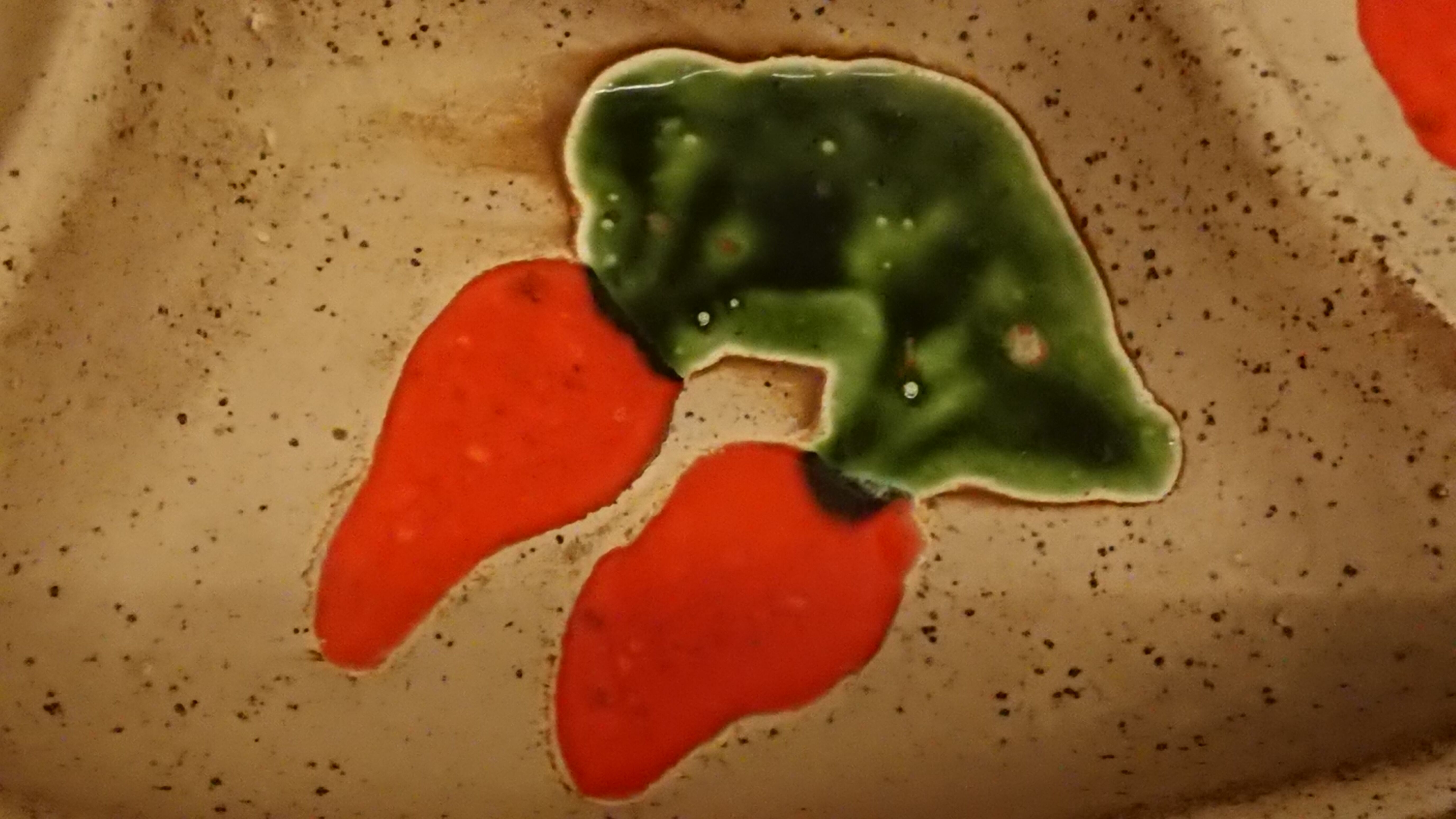 Plat avec compartiment en céramique Vallauris