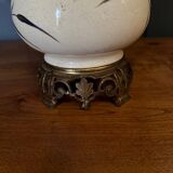Porcelain lamp in the Indochinese style enhanced with gilding