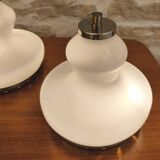 Pair of glass table lamps, Italy, 1960