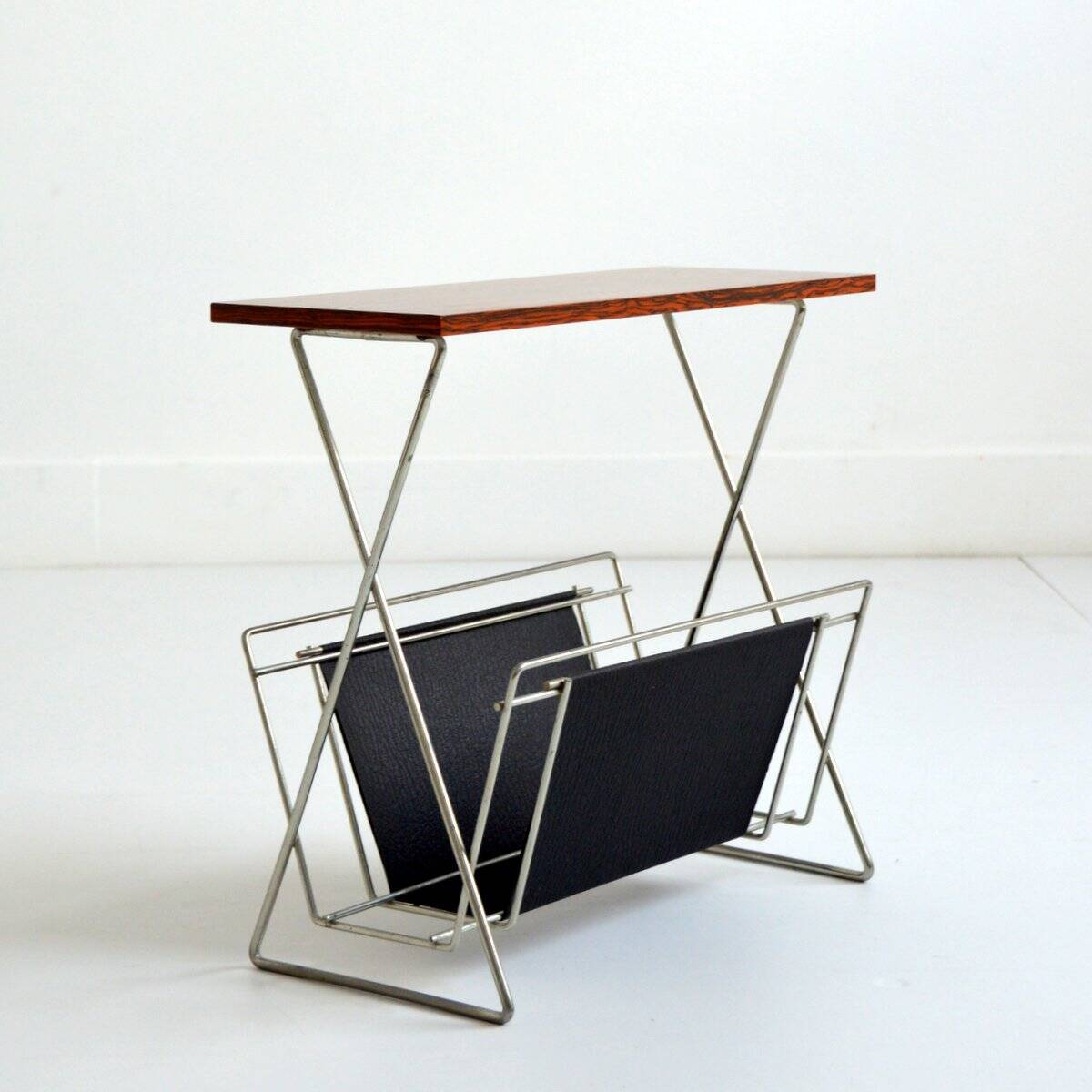 Side table / Vintage magazine rack 1950s