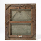 Old painting, portrait of a woman from the early 20th century.