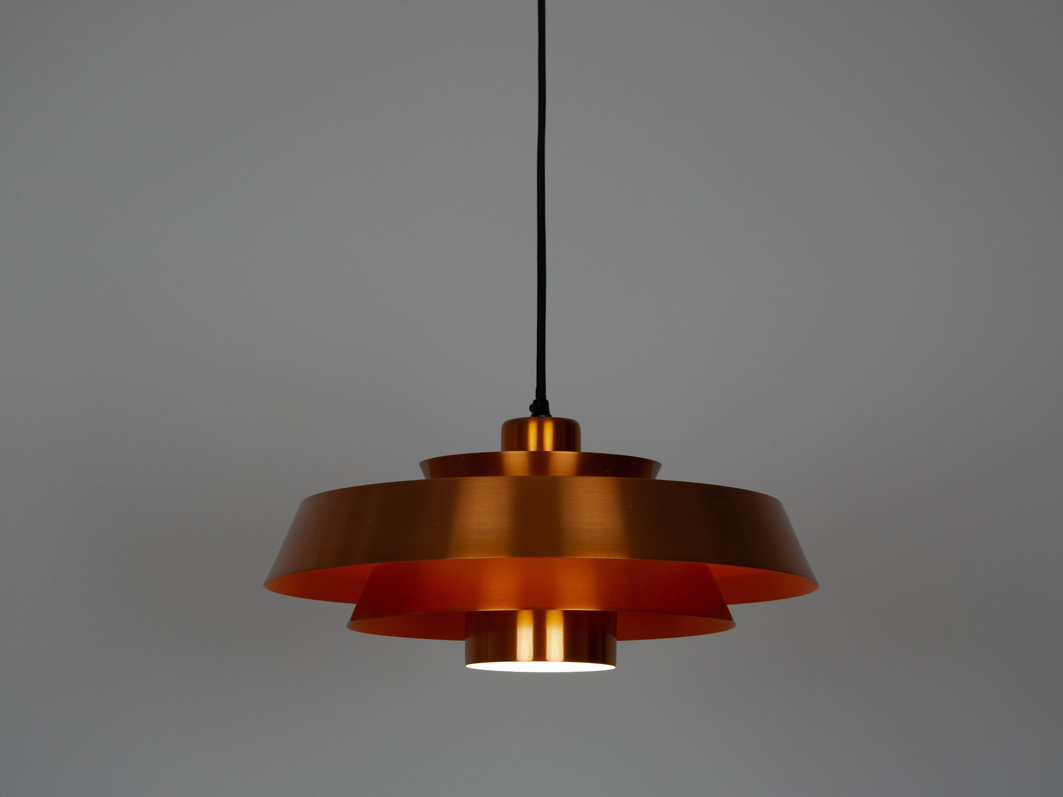 Danish vintage pendant lamp Nova by Jo Hammerborg, Fog og Moruo, 1963
