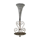 Trumpet vase, Art Nouveau, pressed glass and silver-plated brass, United Kingdom, early 20th century
