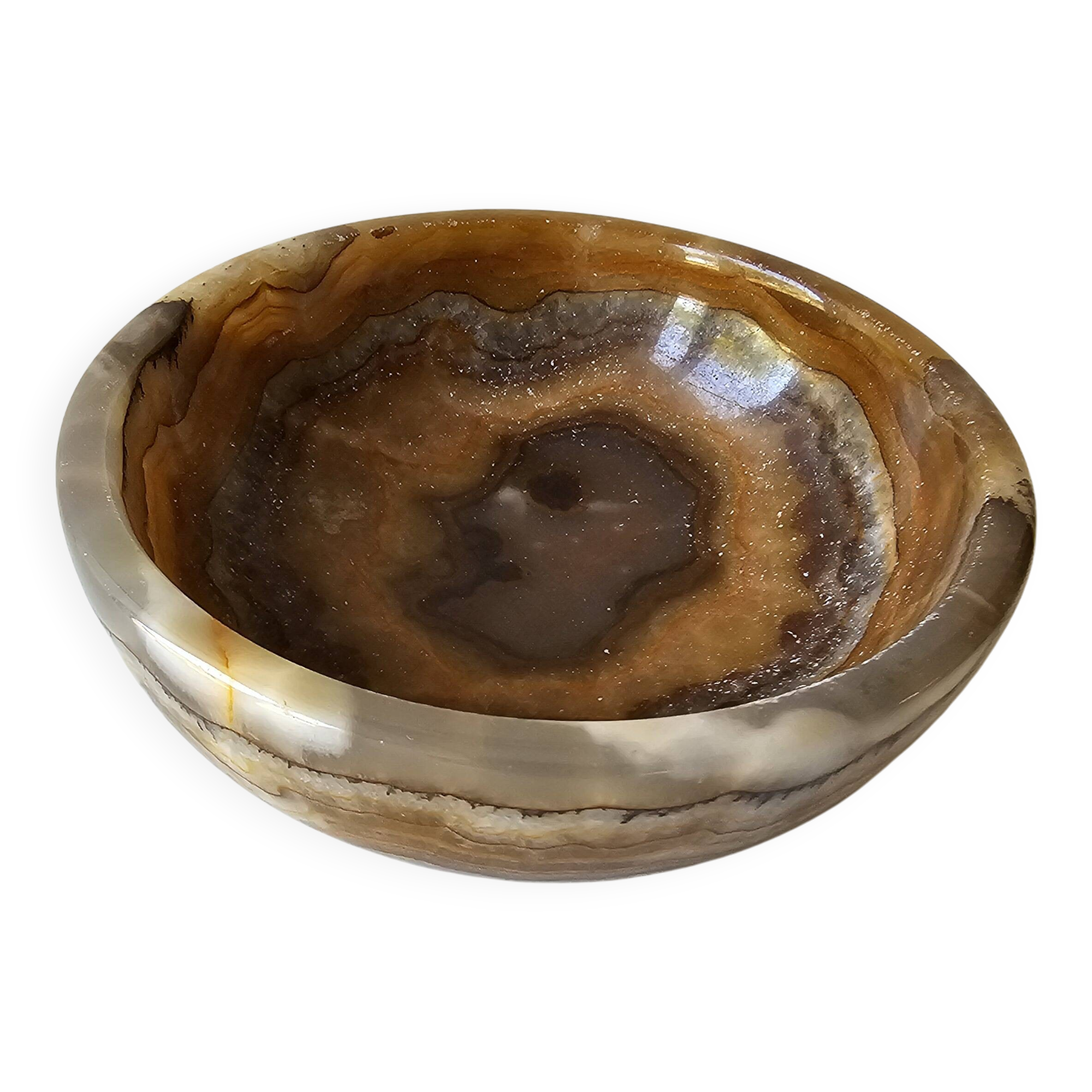 Onyx catchall with a diameter of 12cm.