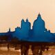 Signed watercolour painting in two colours "Twilight over Venice"