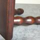 Wooden footrest stool turned solid vintage