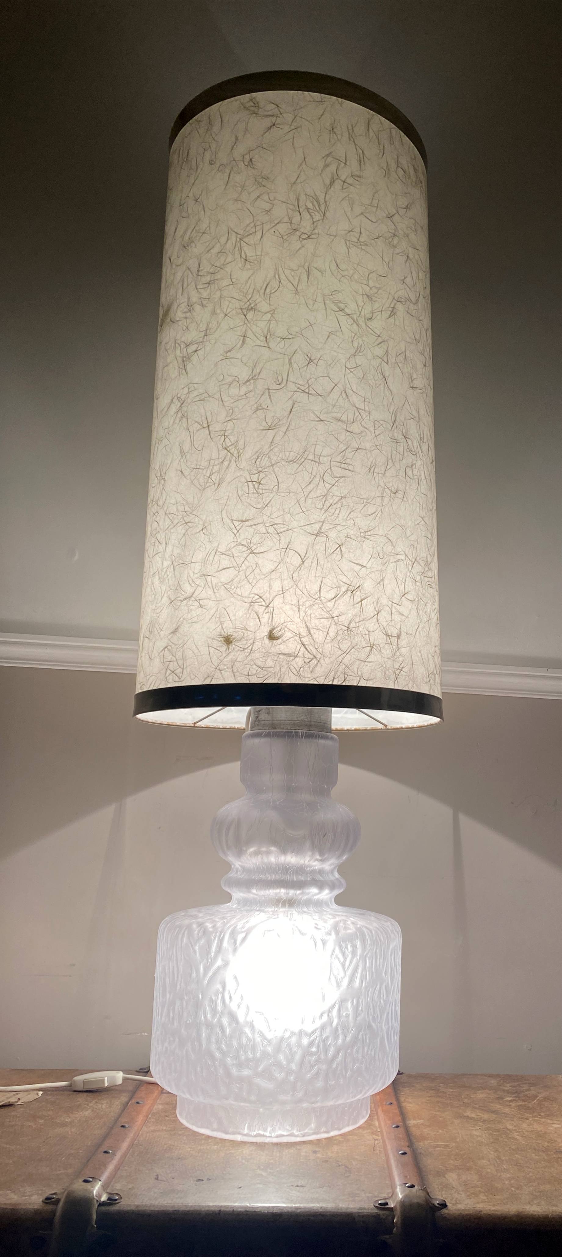 Floor lamp bedroom / living room vintage design 1970 glass