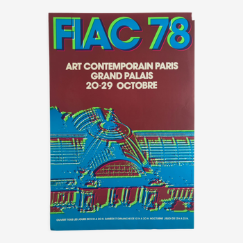 Vintage poster FIAC 78, Grand Palais, 1978. Original poster