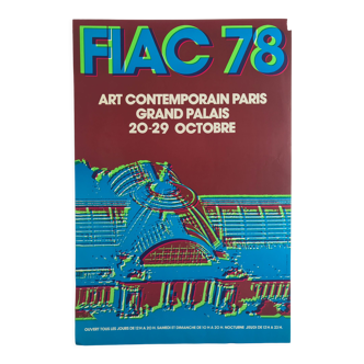 Affiche vintage FIAC 78, Grand Palais, 1978. Affiche originale
