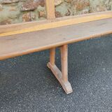 Solid oak church pew