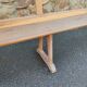 Solid oak church pew