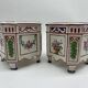 Pair of onion pots Samson 19th century Polychrome earthenware Strasbourg style Antique cache pots