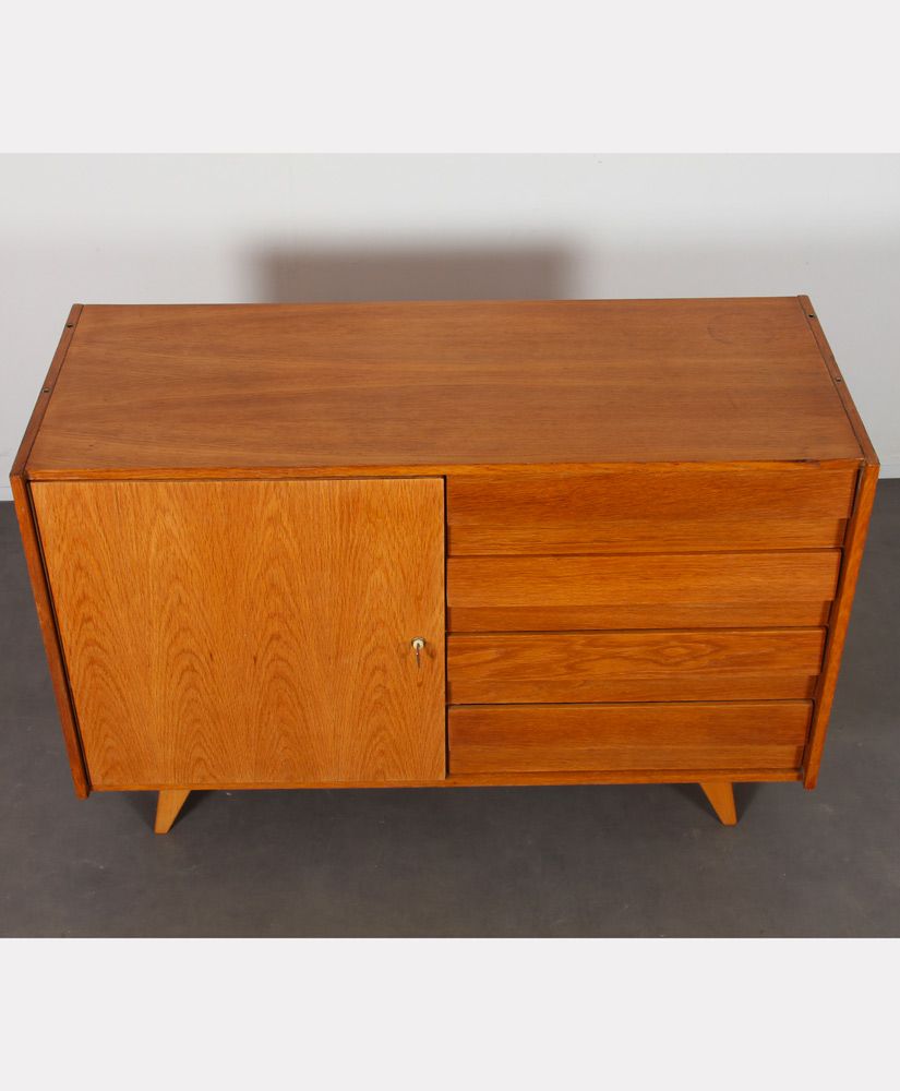 Vintage oak storage by Jiri Jiroutek, model U-458, 1960