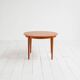 Scandinavian round extendable teak table 1960s