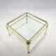 Table basse, laiton & verre, Mauro Lipparini  1970's, italie
