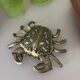 vintage brass crab decor ashtray