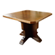 Table rustique en chêne avec piètement central