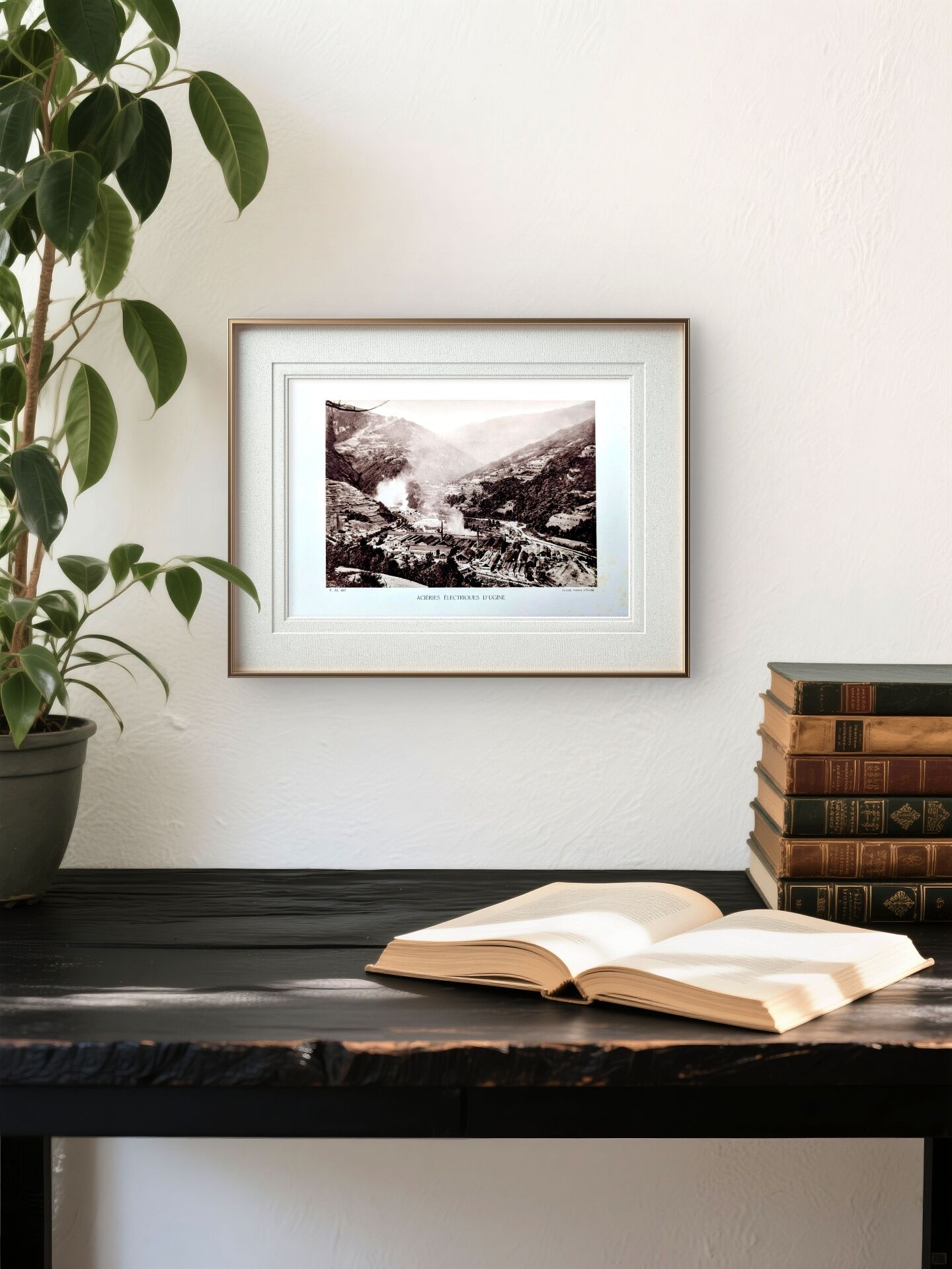 Ugine, Savoie. Photo print from 1942.
