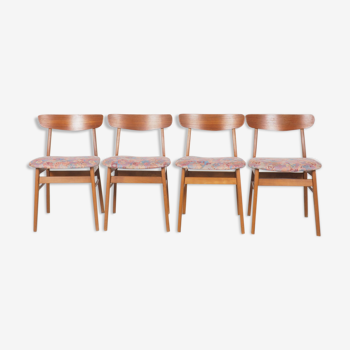 Set of 4 vintage teak Danish design dinner chairs