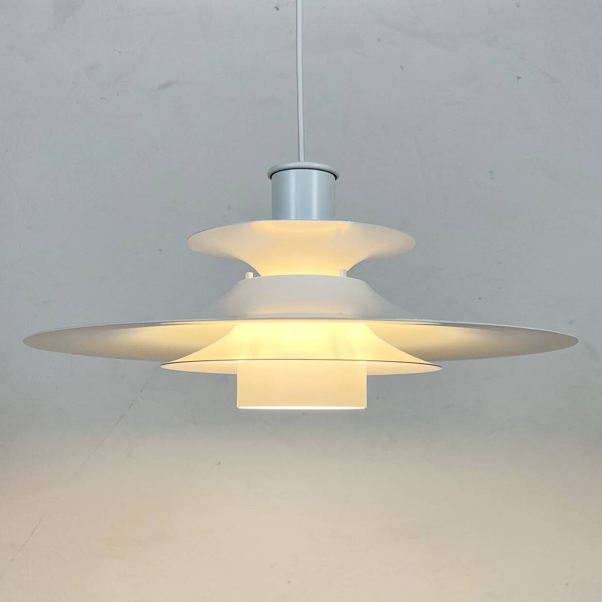 Large Vintage Pendant Light • Lyfa • Denmark • 1970