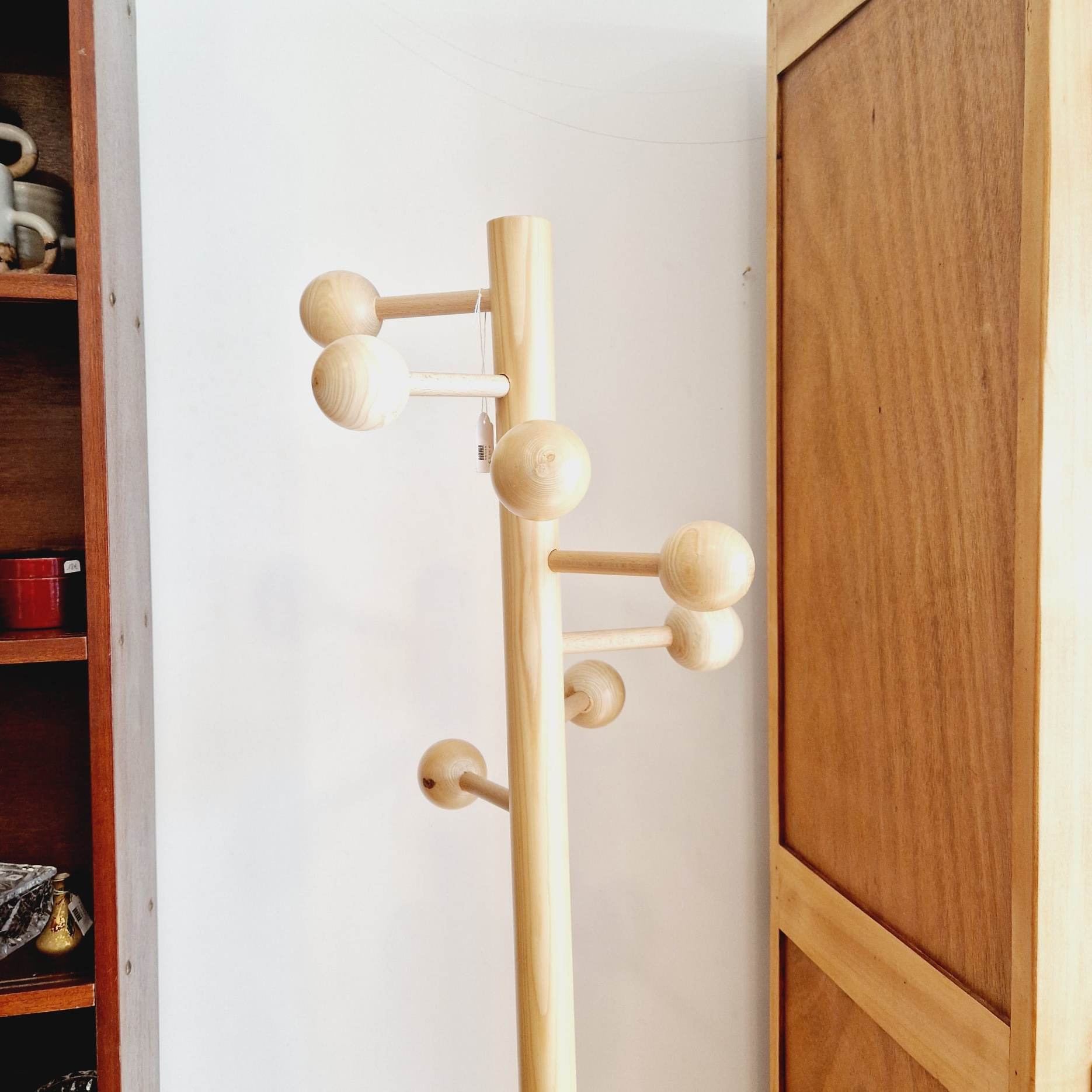 Wooden coat rack