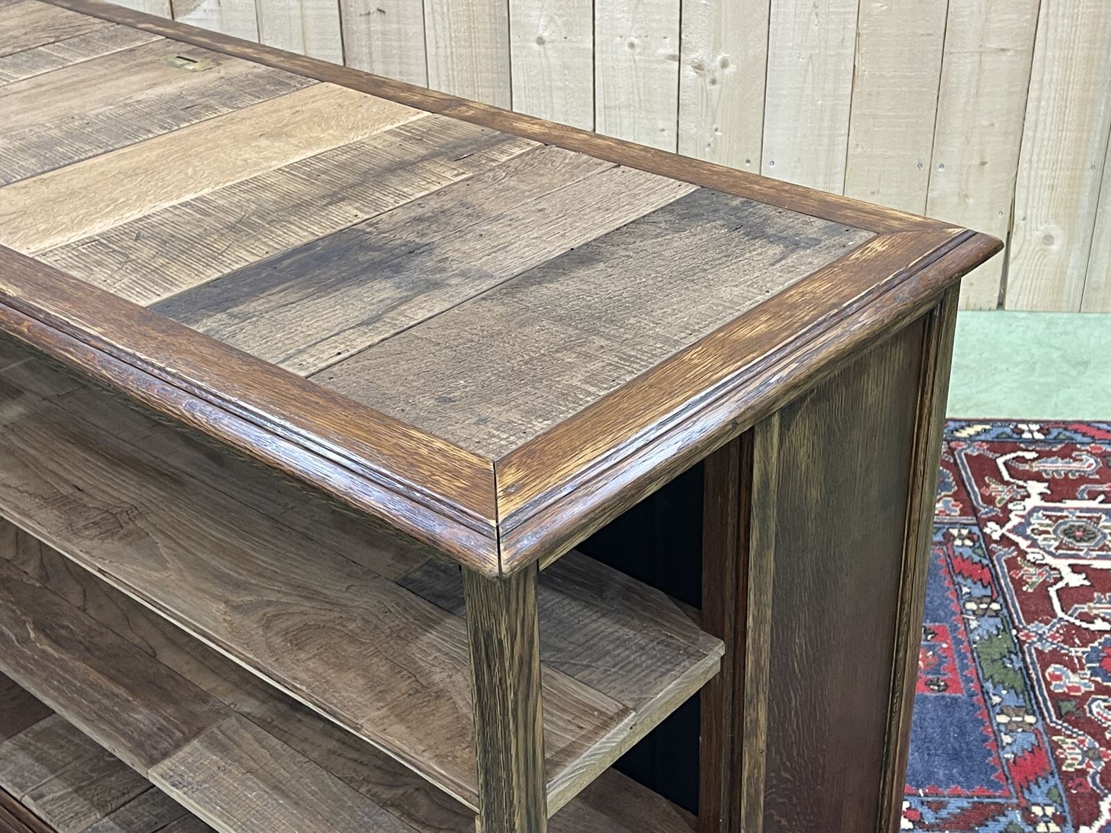 Oak store counter from the 1930s