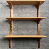Vintage beech wall shelf