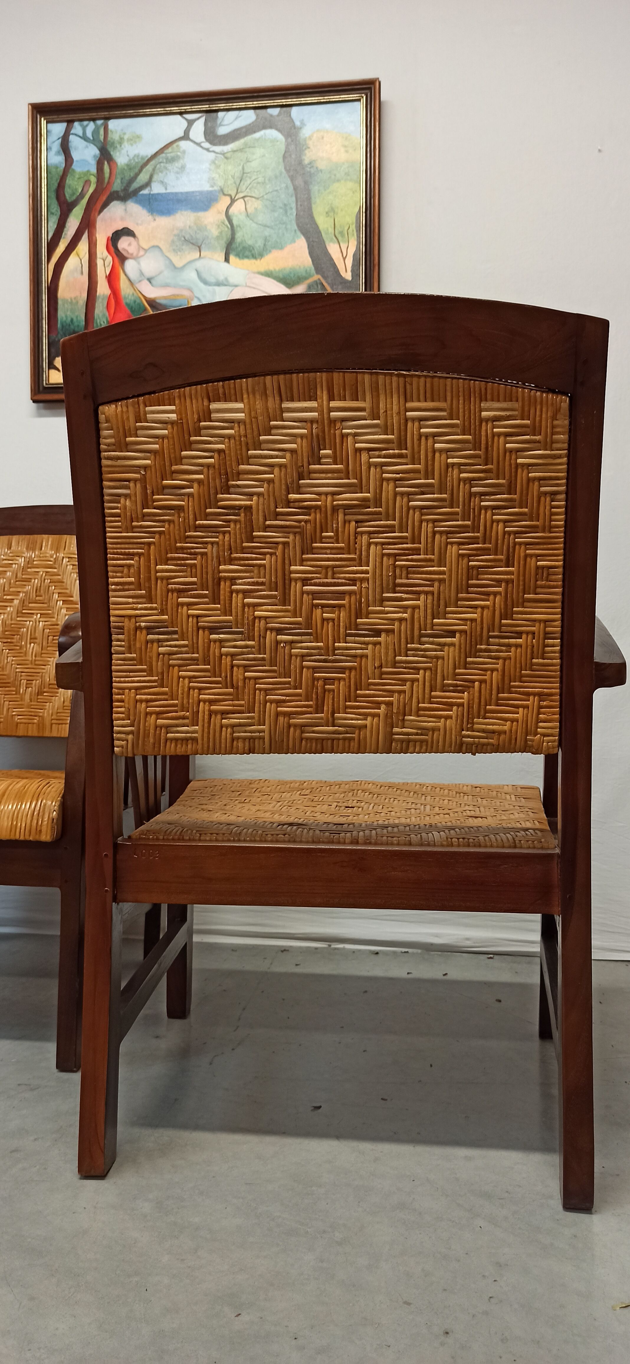 Pair of colonial style armchairs