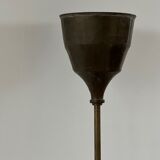 English mid-century brass floor lamp uplighter