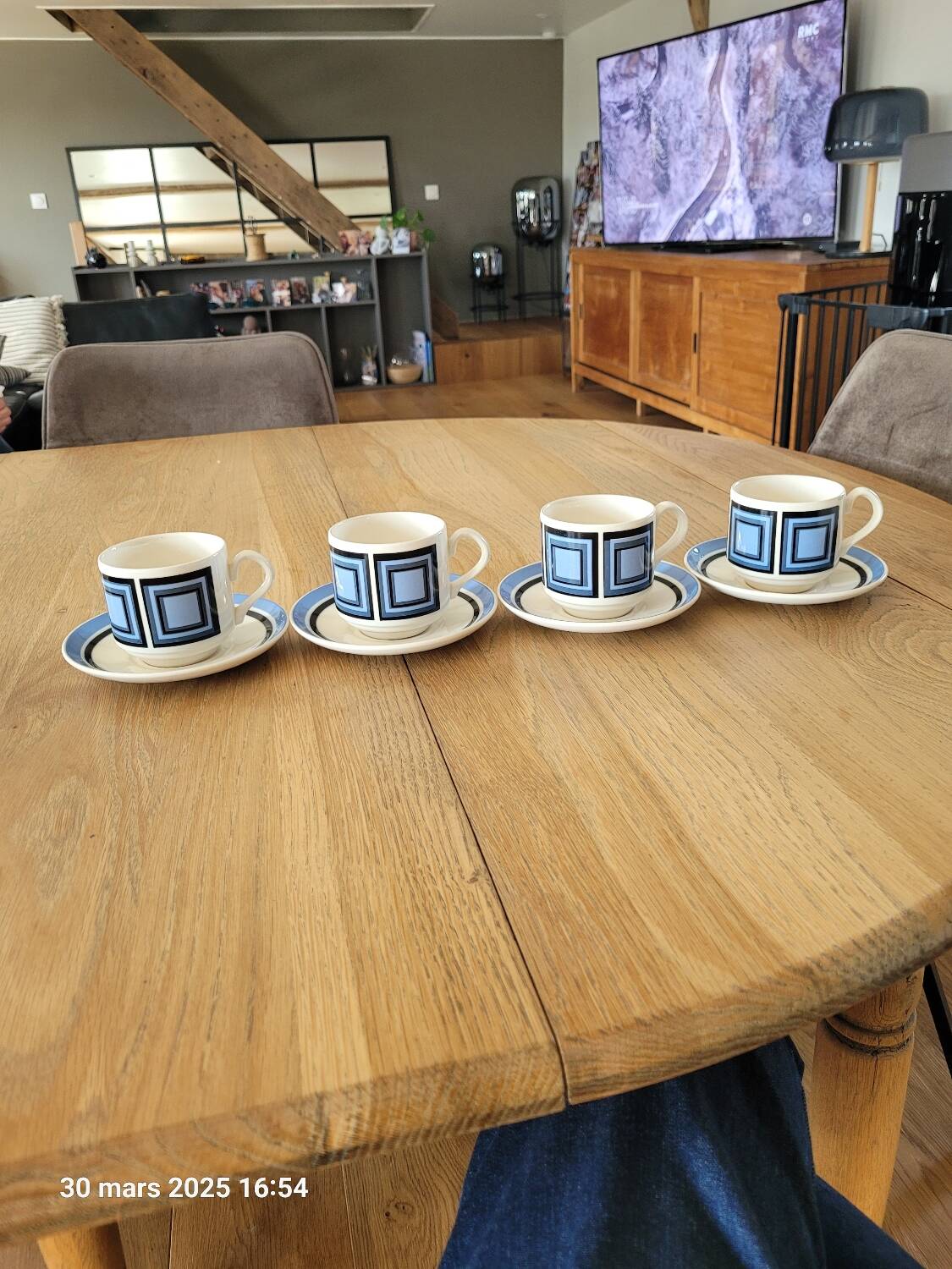 4 vintage cups and saucers