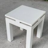 Table basse carrée scandinave vintage blanche