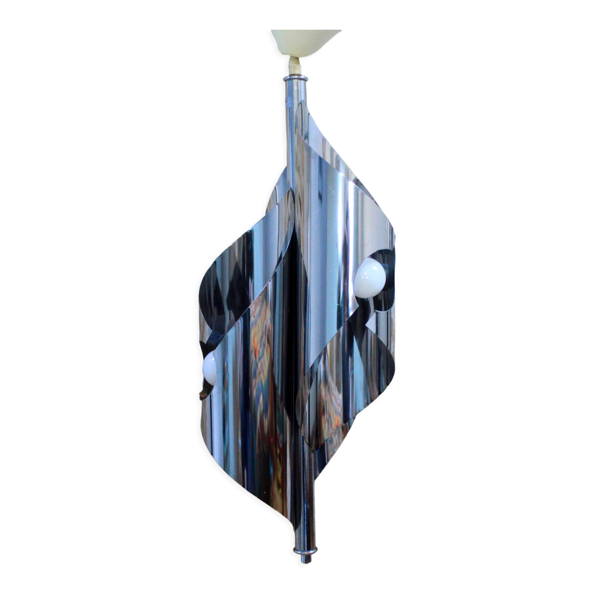 Suspension in chromed metal 3 lights 70s