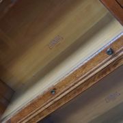 German oak bookcase with folding doors, ca 1900